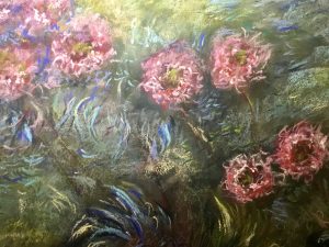 Floral garden soft pastel painting 