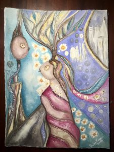 Watercolor fantasy painting for sale