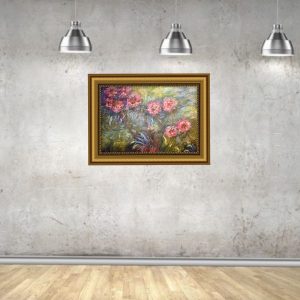 Floral garden soft pastel painting 