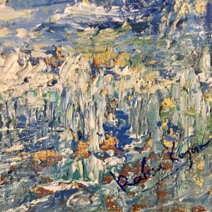 Semi abstract seascape original textured oil painting for sale