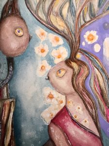 Watercolor fantasy painting for sale