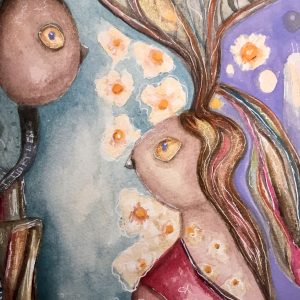 Watercolor fantasy painting for sale