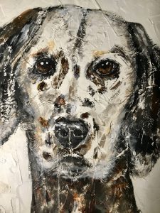 Dalmatian dogs tryptich,original acrylic painting 