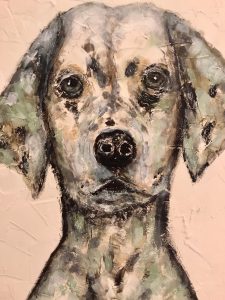 Dalmatian dogs tryptich,original acrylic painting 