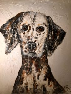 Dalmatian dogs tryptich,original acrylic painting 