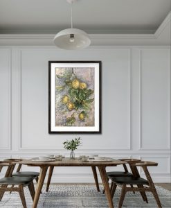 Lemons original oil painting on unstretched canvas,Monet inspired 