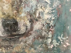 Wolf original oil painting on canvas for sale