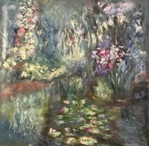 Mysterios garden original oil painting for sale
