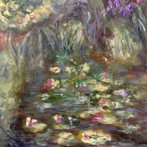 Mysterios garden original oil painting for sale