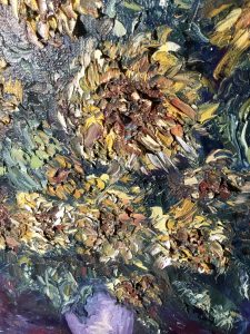 Sunflowers in a vase original oil painting 