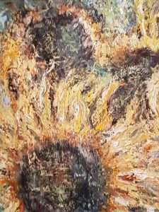 Sunflowers large canvas oil painting 