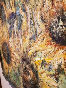 Sunflowers large canvas oil painting 