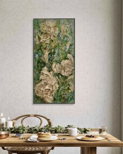 White magnolias original oil painting 