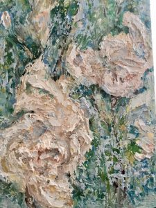White magnolias original oil painting 