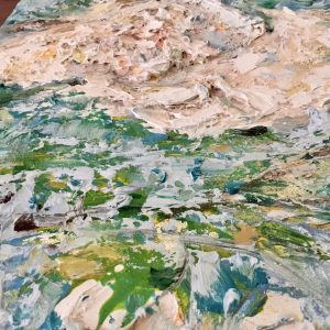 White magnolias original oil painting 
