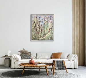 Strawberry forest original oil painting large canvas