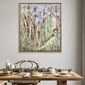 Strawberry forest original oil painting large canvas
