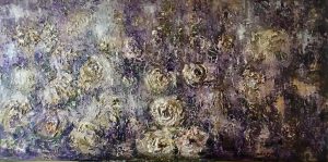 Floral Galaxy-original oil painting on large canvas