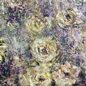 Floral Galaxy-original oil painting on large canvas