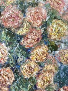 Pink and yellow flowers bouquet