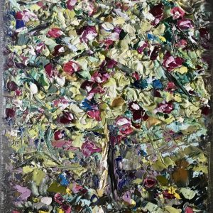 Apple tree original oil painting on 3 d canvas