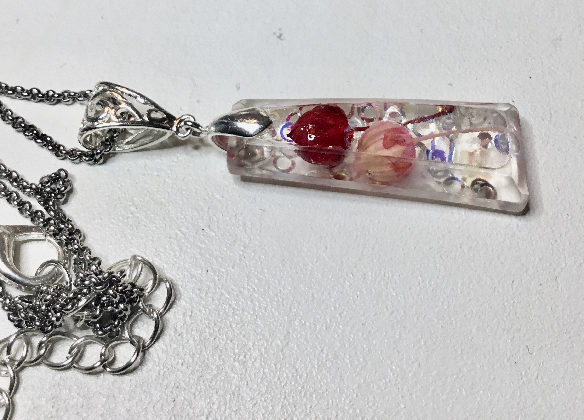 Linen pendant necklaces