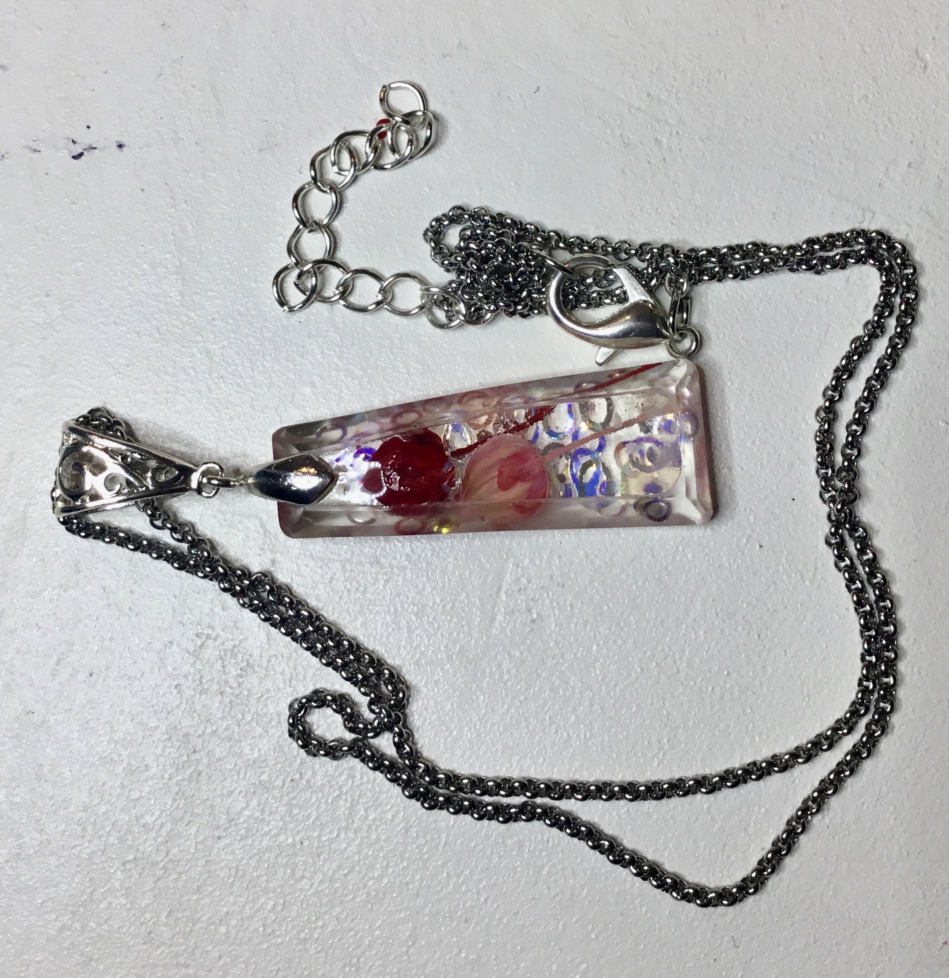 Linen pendant necklaces