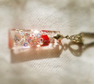 Linen pendant necklaces