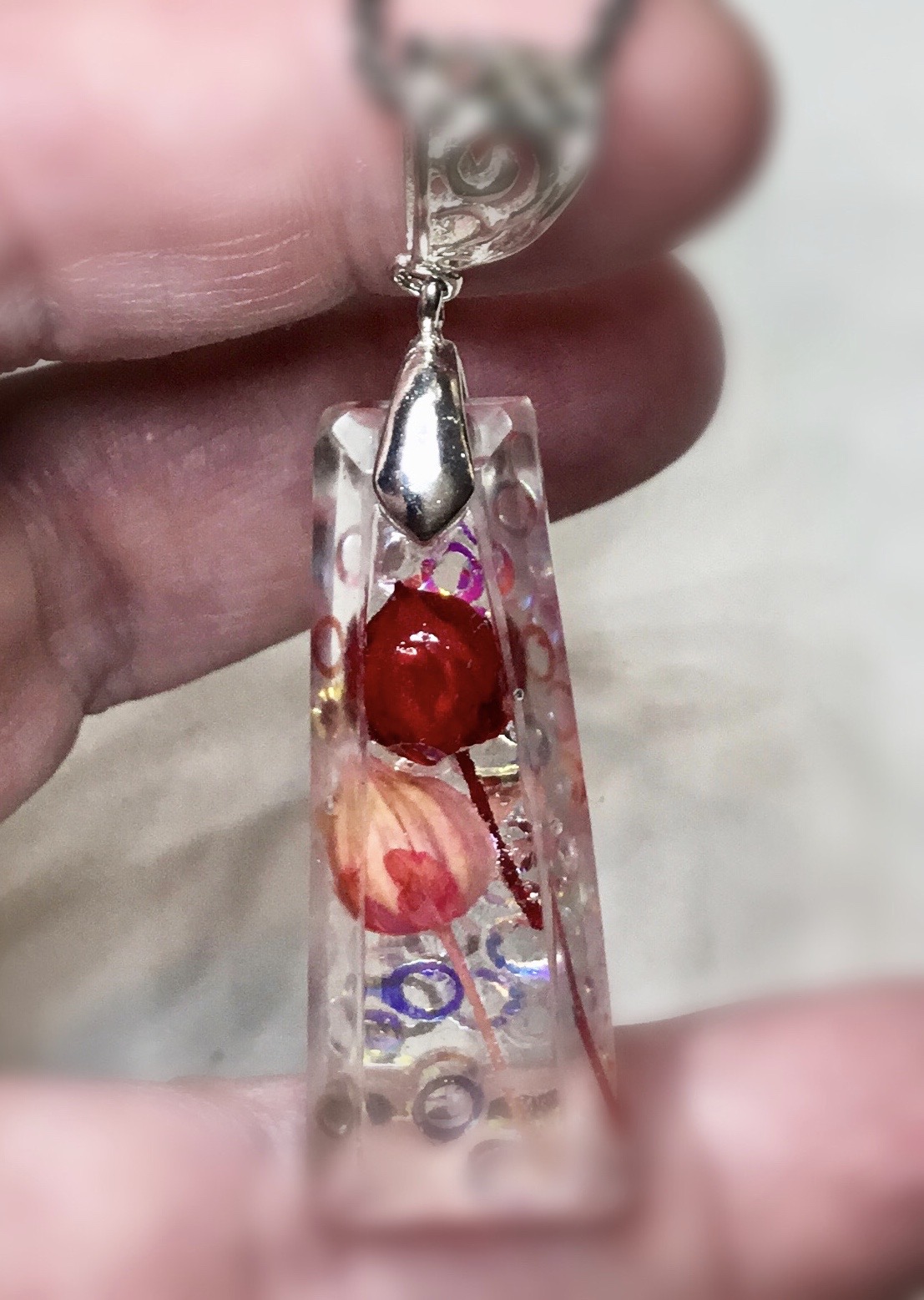 Linen pendant necklaces