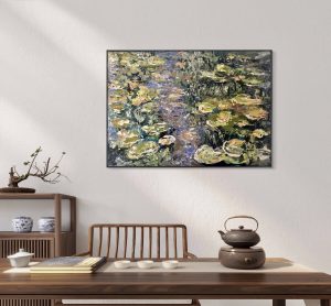 Lillies pond original oil painting on canvas