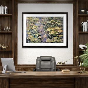 Lillies pond original oil painting on canvas