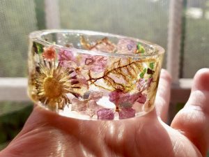 Dry flowers bracelet women gifts