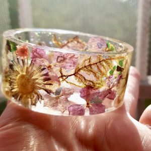 Dry flowers bracelet women gifts