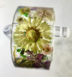 Dry flowers bracelet women gifts