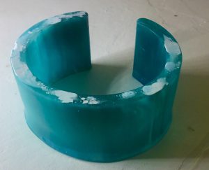 Set of 2 resin cuff bracelets,blue & green bracelets,watercolor effect resin bangles,unique handmade bracelets gifts for her, women jewelry.