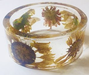 Sunflowers bracelet,resin bangle ,women jewellery 