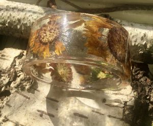 Sunflowers bracelet,resin bangle ,women jewellery 