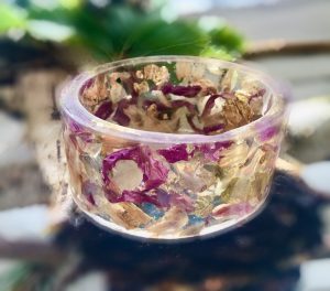 Roses petals bangle, women jewellery gifts