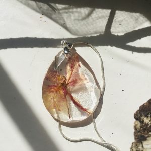 Real dry Orchid flower necklace for sale online