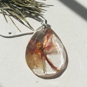 Real dry Orchid flower necklace for sale online