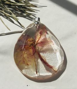 Real dry Orchid flower necklace for sale online