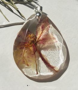 Real dry Orchid flower necklace for sale online