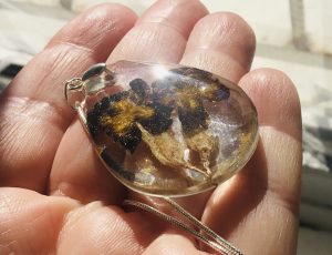 Violet flower’s necklace,unique handmade gifts,women jewellery 