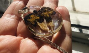 Violet flower’s necklace,unique handmade gifts,women jewellery 