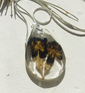 Violet flower’s necklace,unique handmade gifts,women jewellery 