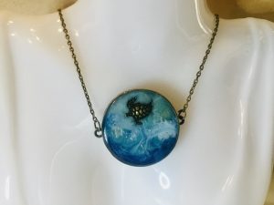 Tutle and the ocean necklace,women jewellery gifts