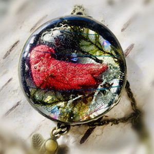 Red bird necklace,unique jewelry gifts for her
