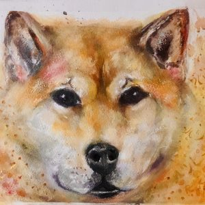 Shiba Inu painting