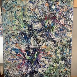 Blue orchids abstract painting Blue orchids abstract painting
