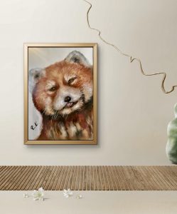Red panda painting 